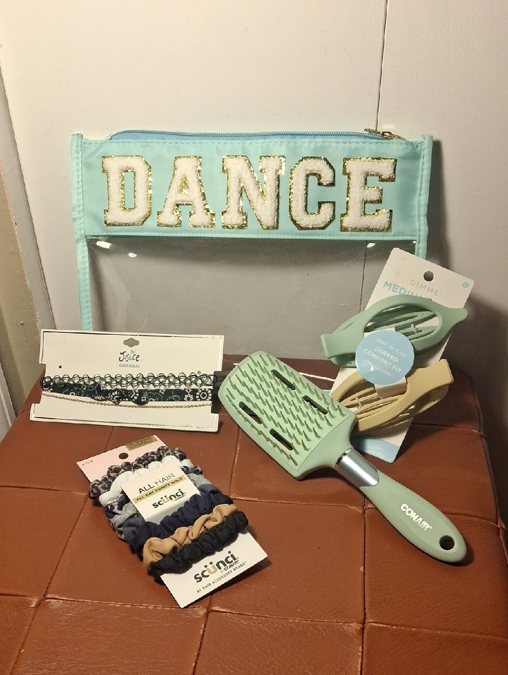 Mint 'DANCE' Clear Tote Bag With Accessories